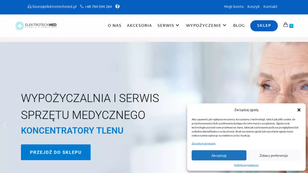 Elektrotechmed - Koncentratory tlenu - podgląd