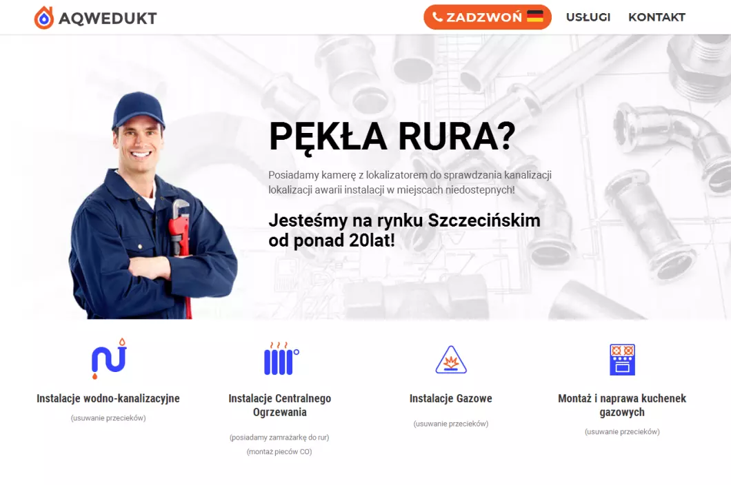 Usługi hydrauliczne Aqwedukt - podgląd