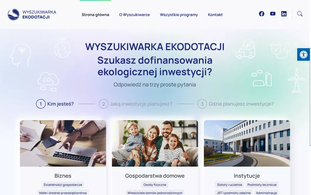 Ekodotacje - wyszukiwarka dotacji - podgląd