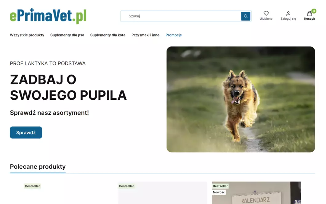 Suplementy dla zwierząt | ePrimaVet - podgląd