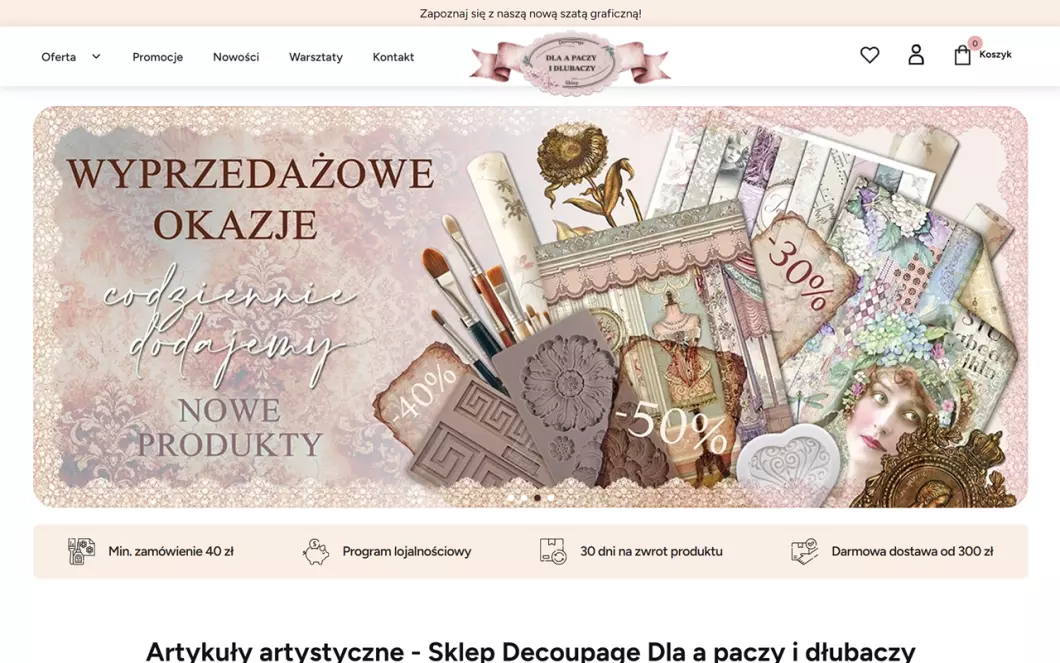 Artykuły artystyczne - Dla A Paczy i Dłubaczy - podgląd