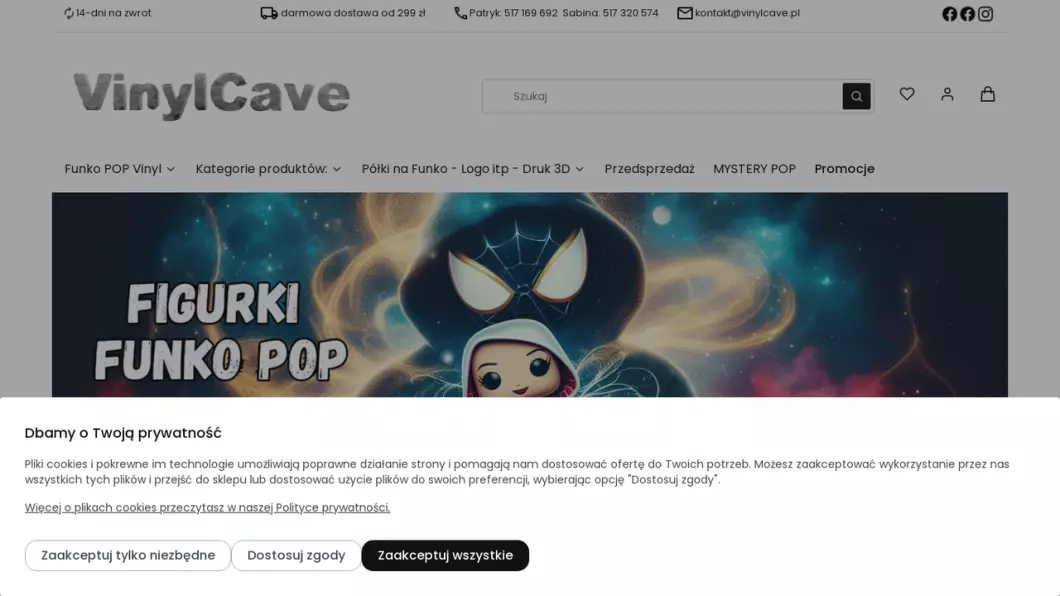 Figurki Funko Pop | Sklep internetowy Vinyl Cave - podgląd