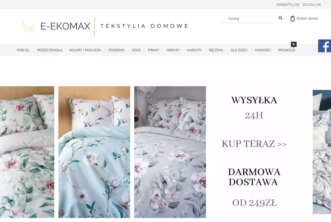 E-Ekomax - sklep z pościelą - podgląd